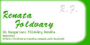 renata foldvary business card